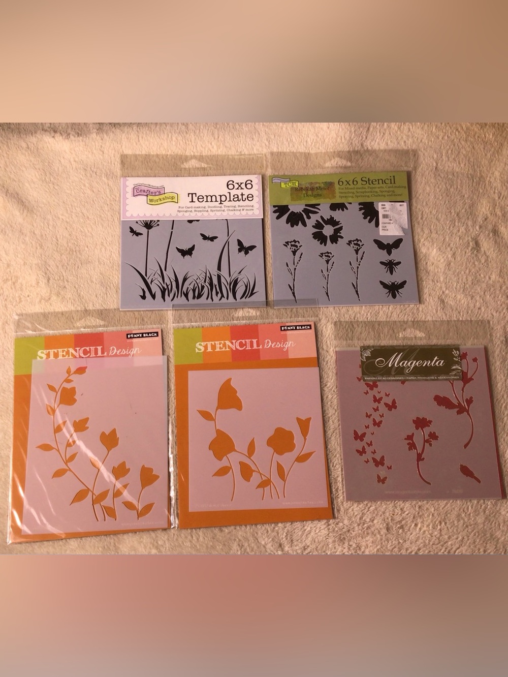 Floral themed stencils